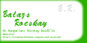 balazs rocskay business card